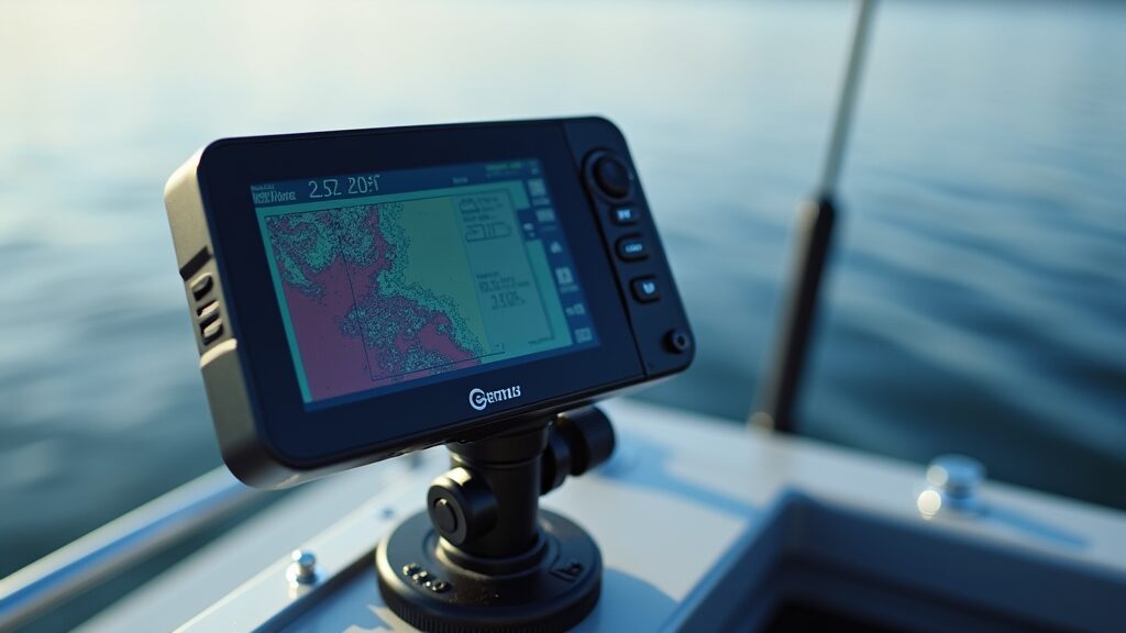 fishing-gps-on-a-boat-dashboard | GPS Navigation Systems