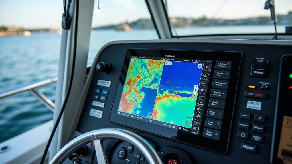 Sonar integrated with Fishing GPS device image
