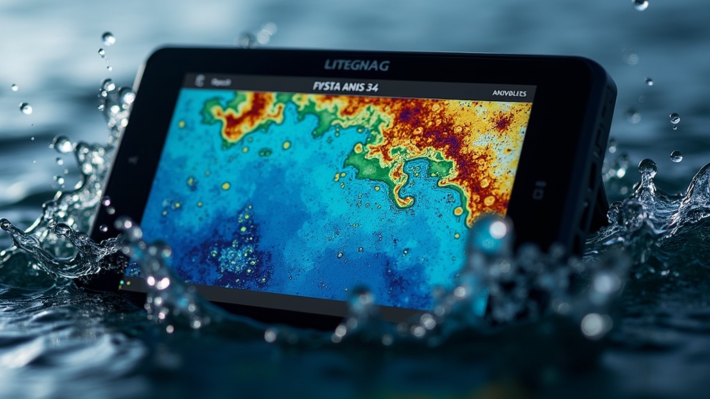 Garmin Quatix 7 Pro AMOLED display in sunlight on a boat dashboard