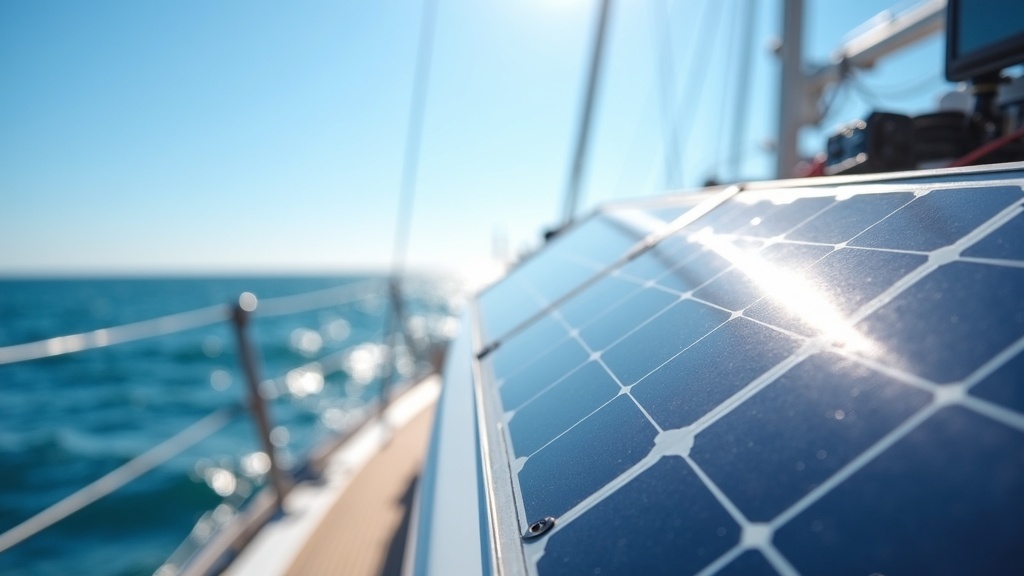 solar charger for marine GPS on a sailboat